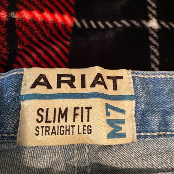 Ariat Men's M7 Light Blue Straight Jeans slim fit size 29/30 - Picture 4 of 9